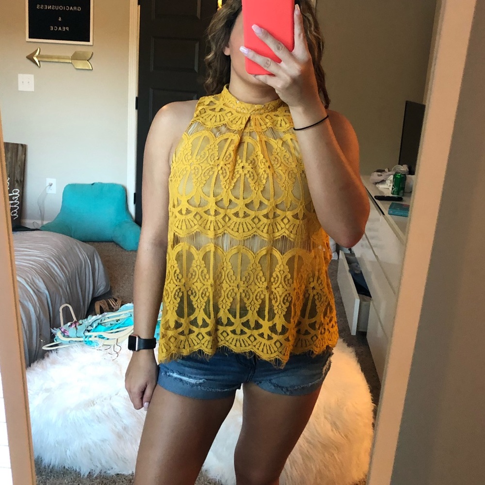 high neck tank top